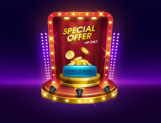 dialog casino slots games game interfaces podium special offer pop