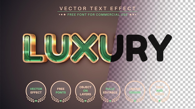 Vector diamant bewerkbaar teksteffect lettertypestijl