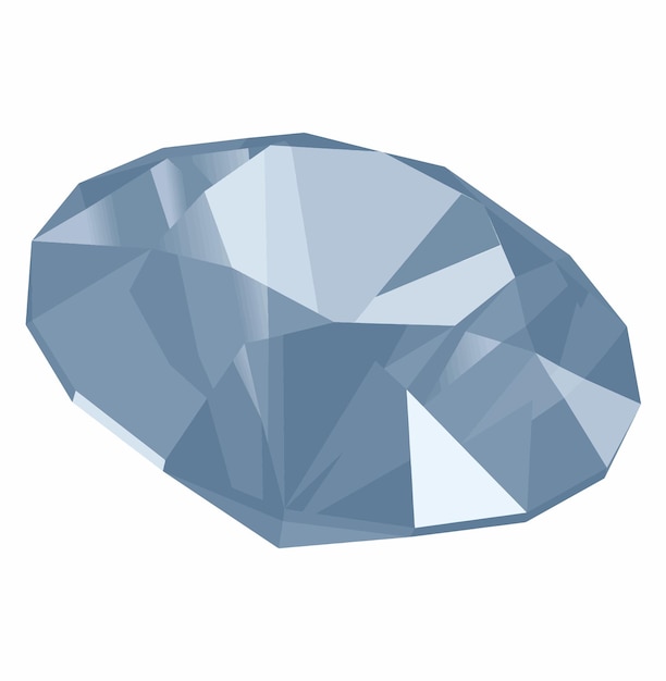 Diamant edelsteen geïsoleerd op witte achtergrond vectorillustratie Dure sieraden element briljante edelsteen vorm sieraden logo winkelconcept