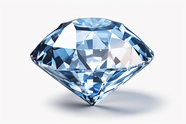 Diamant geïsoleerd op witte achtergrond 3d-illustratie