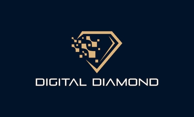 Diamant goud logo ontwerpsjabloon