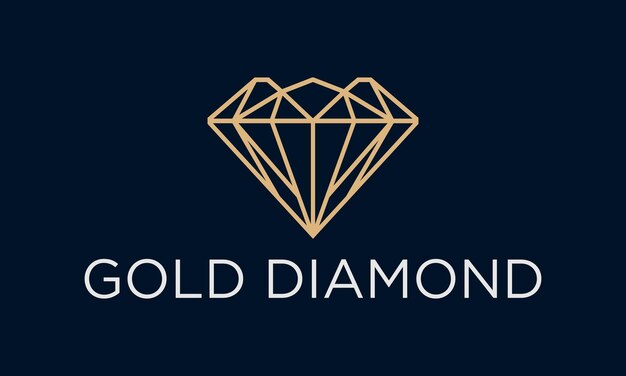 diamant goud logo ontwerpsjabloon