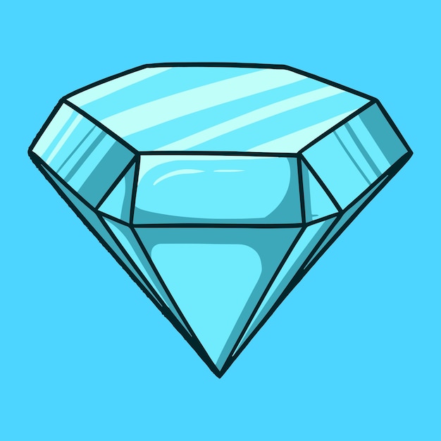 Vector diamant handgetekende cartoon afbeelding