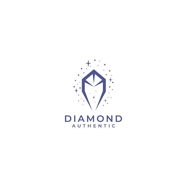 Diamant logo ontwerp pictogram vector