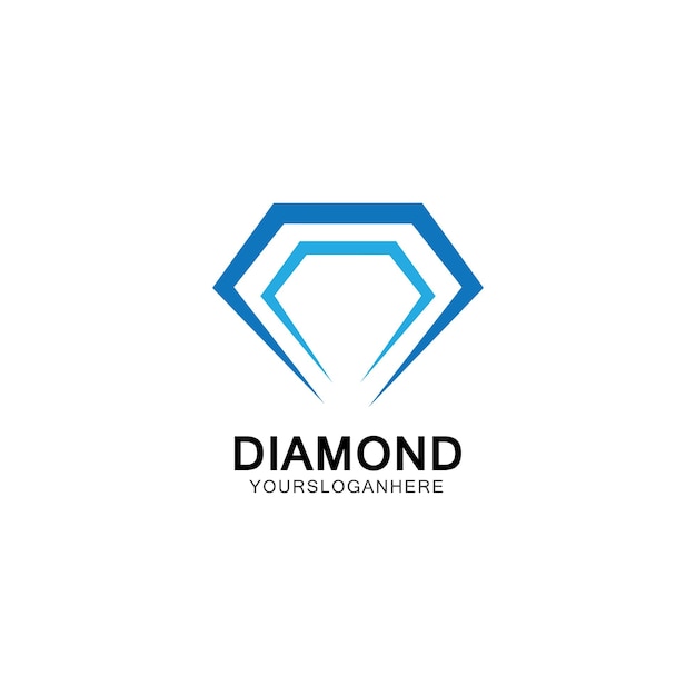 Diamant Logo Ontwerp Sjabloon Vectorillustratie