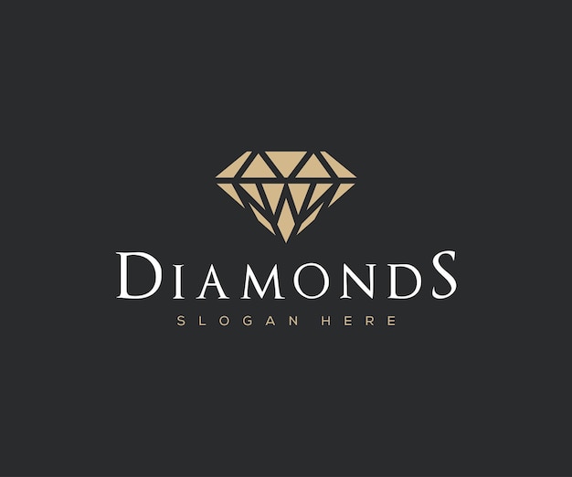 Diamant logo ontwerp Vector sjabloon sieraden logo ontwerp