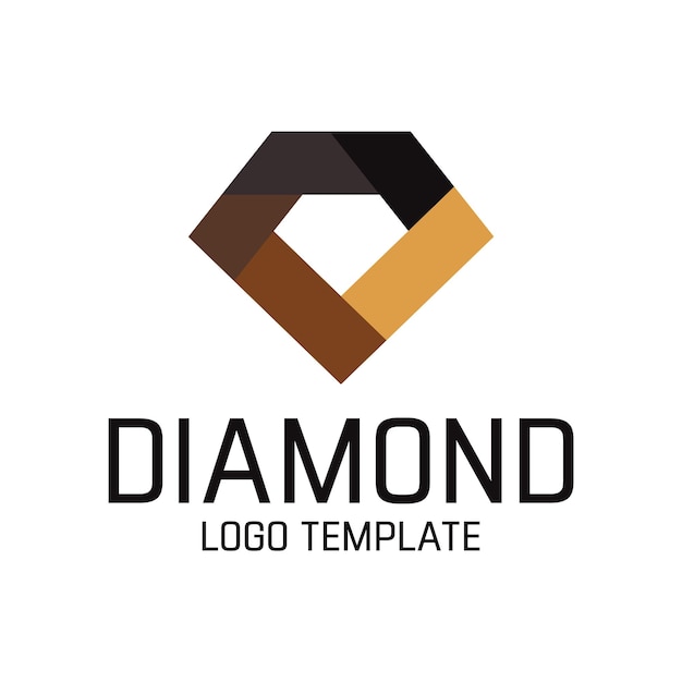 Diamant logo sjabloon met moderne stijl