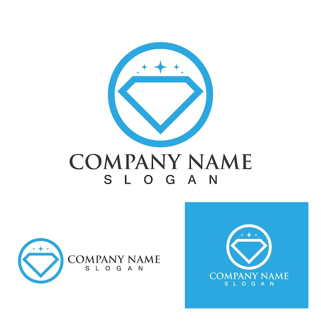 Diamant logo sjabloon vector pictogram illustratie ontwerp