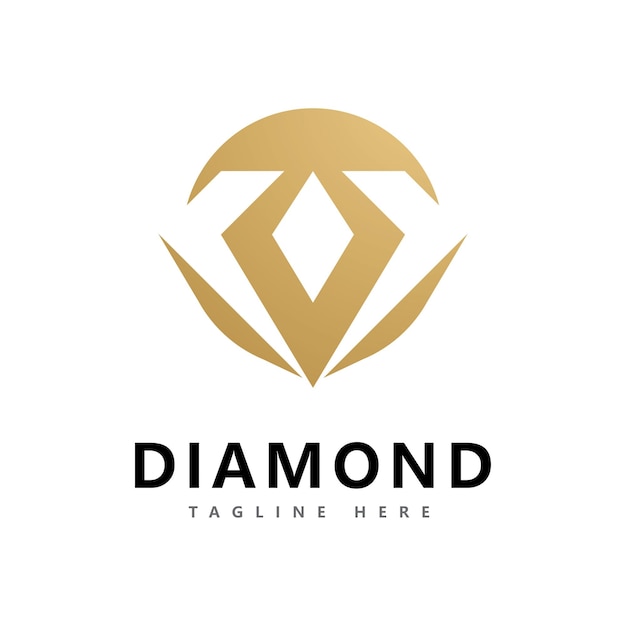 Diamant logo vector ontwerpsjabloon
