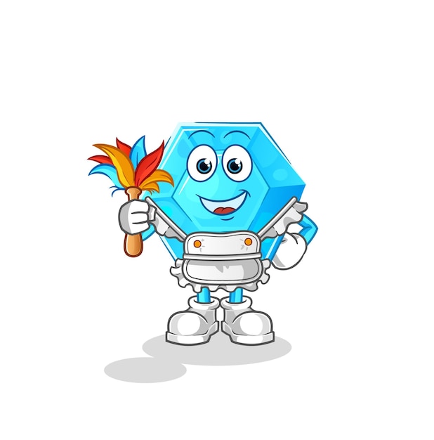 Diamant meid mascotte cartoon vectorxA