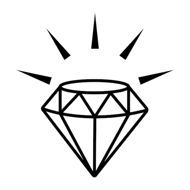 Diamant pictogram vector illustratie symbool ontwerp