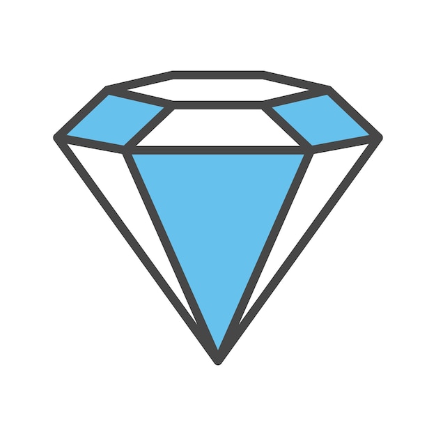 Diamant pictogram vector op trendy design