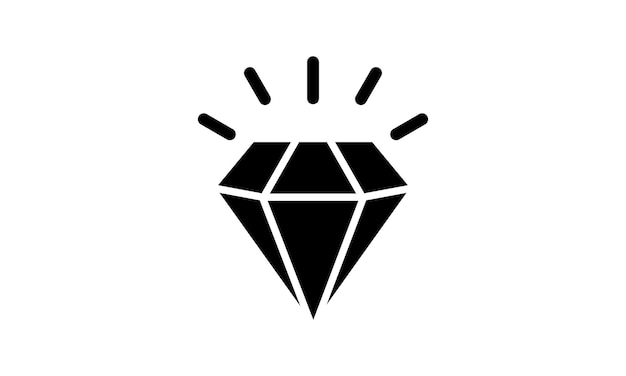 Diamant platte pictogram illustratie Sieraden pictogram vectordiamant edelsteen