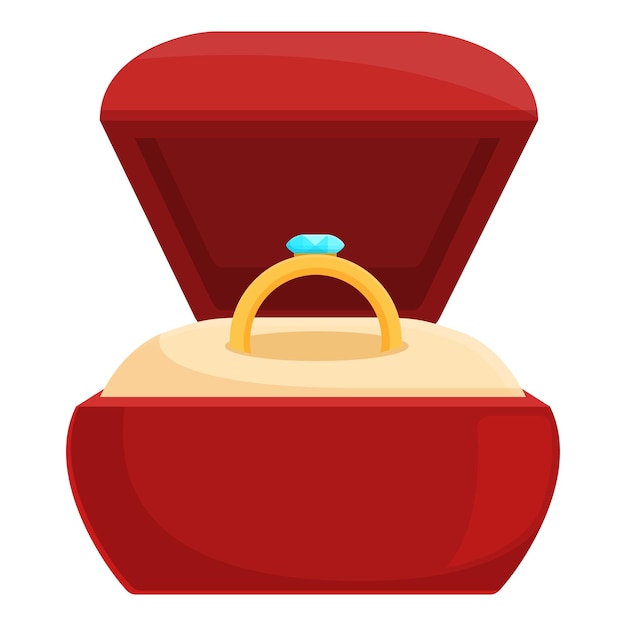 Diamant ring doos icoon cartoon vector Keten winkel goud