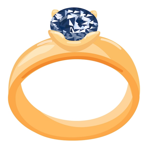 Diamant ring icoon cartoon vector Gem glanzende karaat