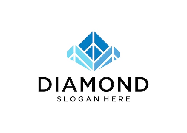 diamant steen sieraden logo ontwerp vector