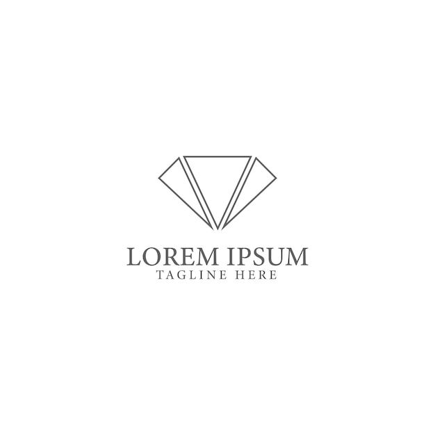 diamant symbolische luxe logo ontwerpsjabloon