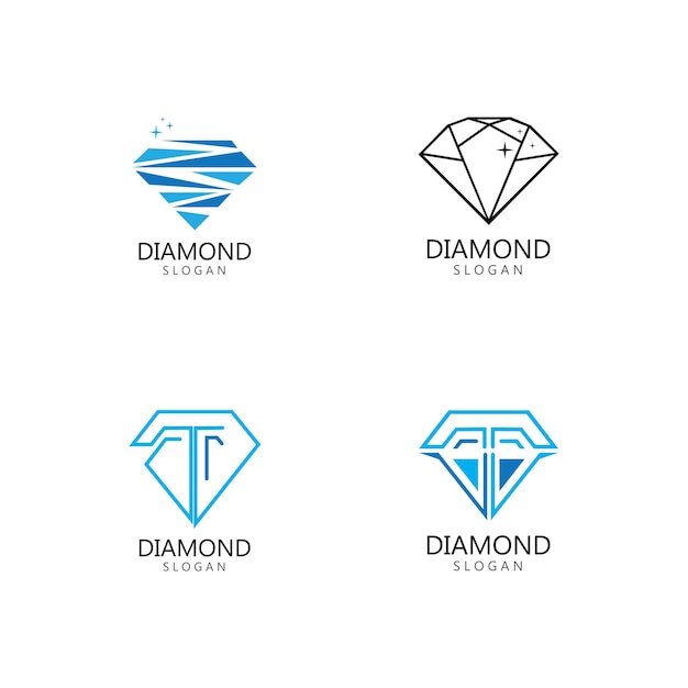 Diamanten sieraden Logo sjabloon vector pictogram illustratie ontwerp