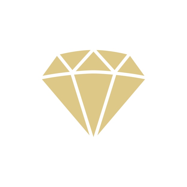 Diamantlogo ontwerp gouden kleur