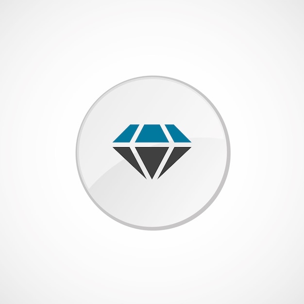 Diamantpictogram 2 gekleurd, grijs en blauw, cirkelbadge