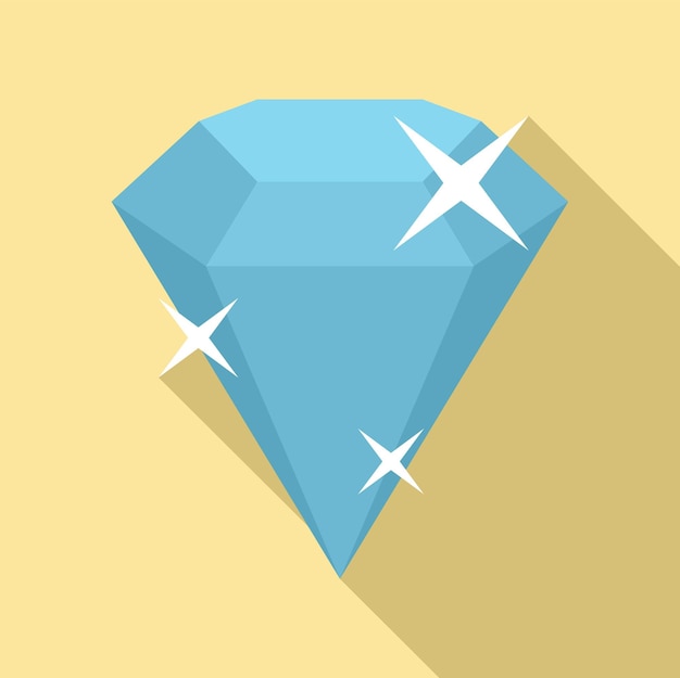 Vector diamantpictogram vlakke afbeelding van diamant vectorpictogram voor webontwerp