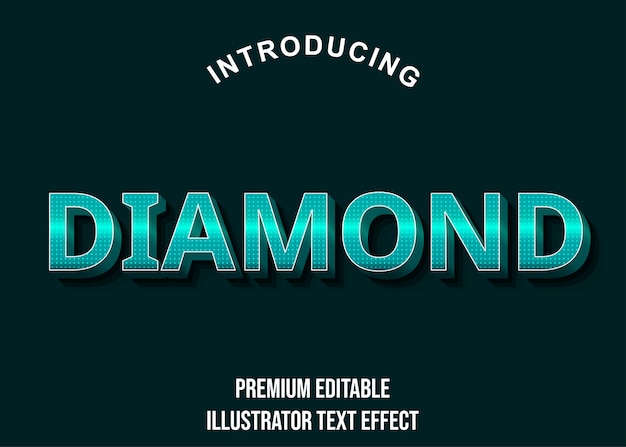 Diamond - 3d turquoise teksteffectstijl