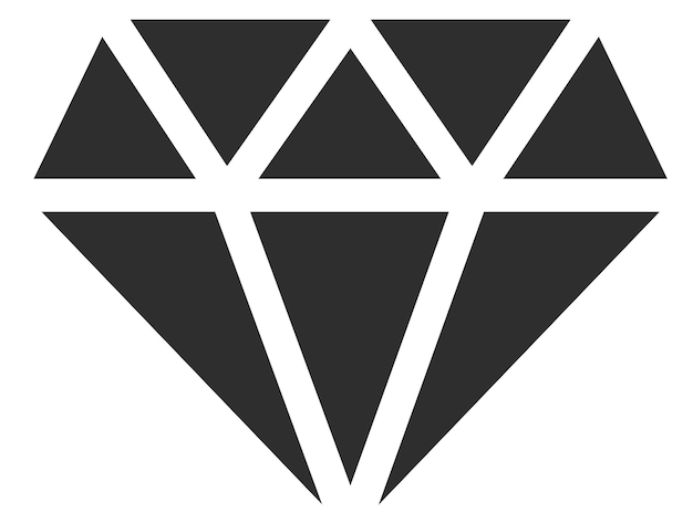 Diamond black icon Jewelry symbol Precious gem