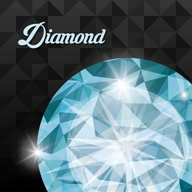 Diamond concept with icon design