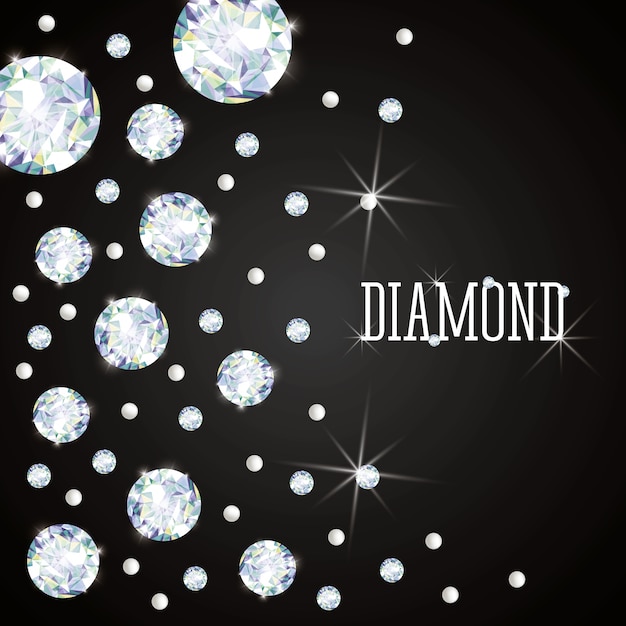 Vector diamond concept with icon design