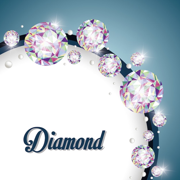 Premium Vector | Diamond concept with icon design