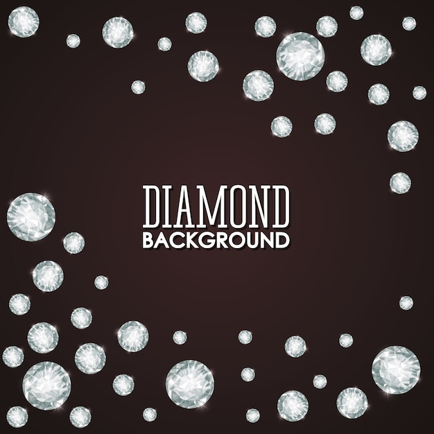 Vector diamond concept with icon design