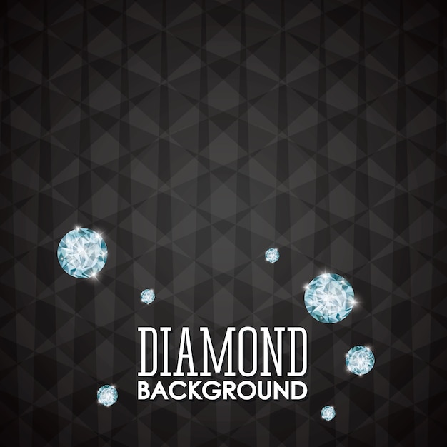 Vector diamond concept with icon design