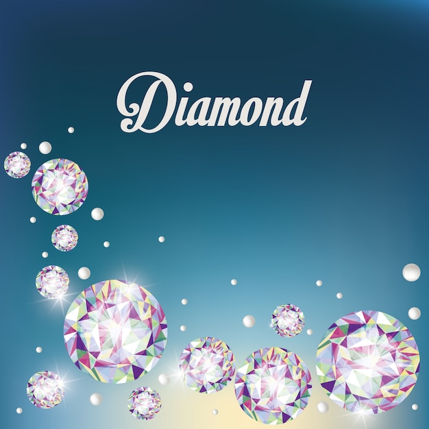 Diamond concept with icon design