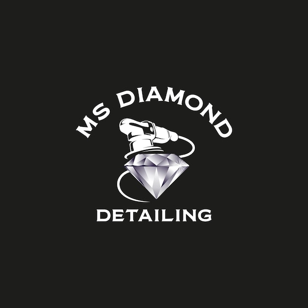 Diamond Detailing Logo-inspiratie, polijstmachine, automotive