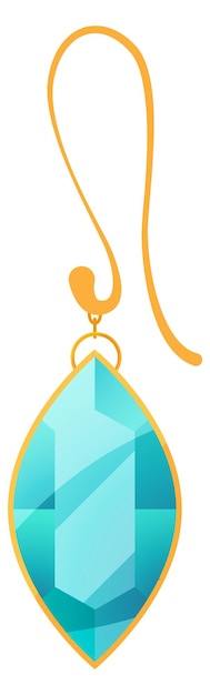 Алмазная сережка икона мультфильма Блестящий элегантный кристалл