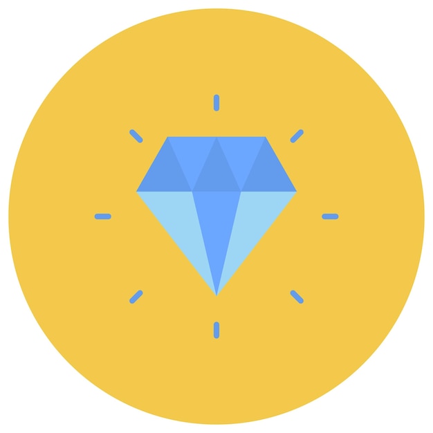 Vector diamond flat illustration