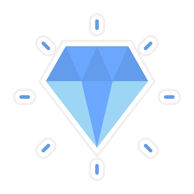 Diamond Flat Illustration