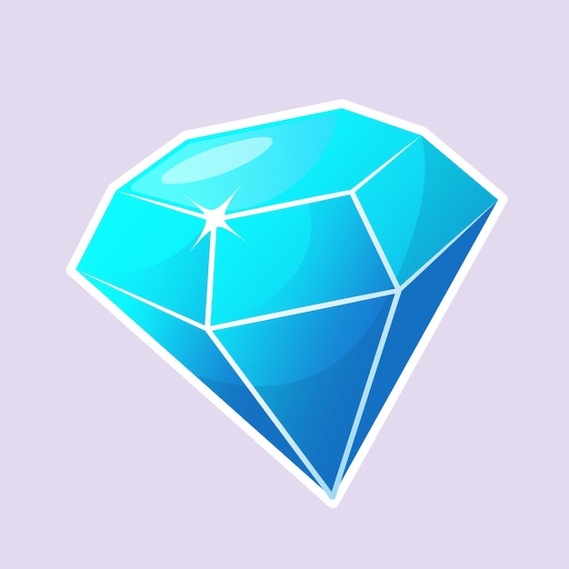 Diamond game interface in cartoon style