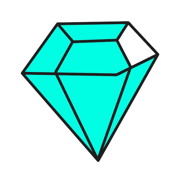 Diamond Gem Stone Icon Vector illustration