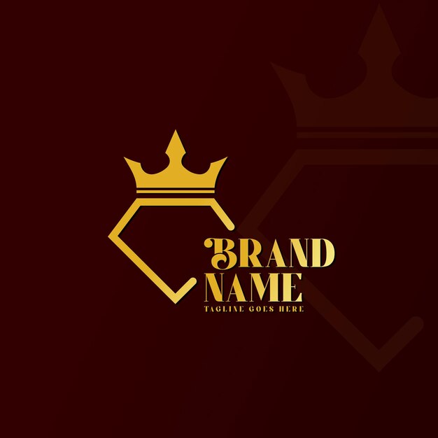 Progettazione del logo diamond gold