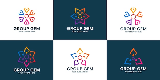 Diamond group inspiration logo for team work and family