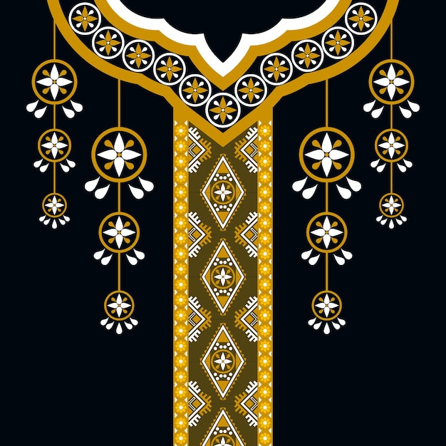 diamond and hanging collar pattern neck design for necklace background, clothing, and wrapping.