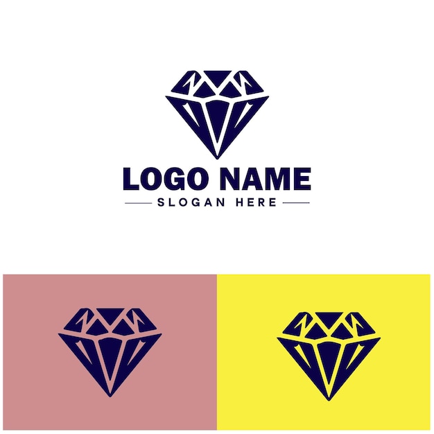 Алмазная икона Ювелирные изделия Логотип мода премиум знак символ вектор логотип