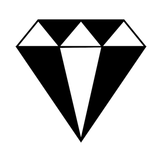 Modello di disegno vettoriale del logo dell'icona del diamante