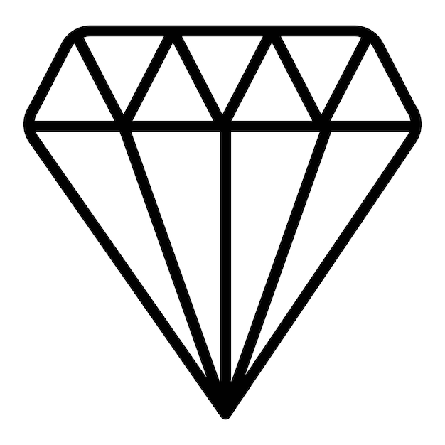 diamond icon on transparent background