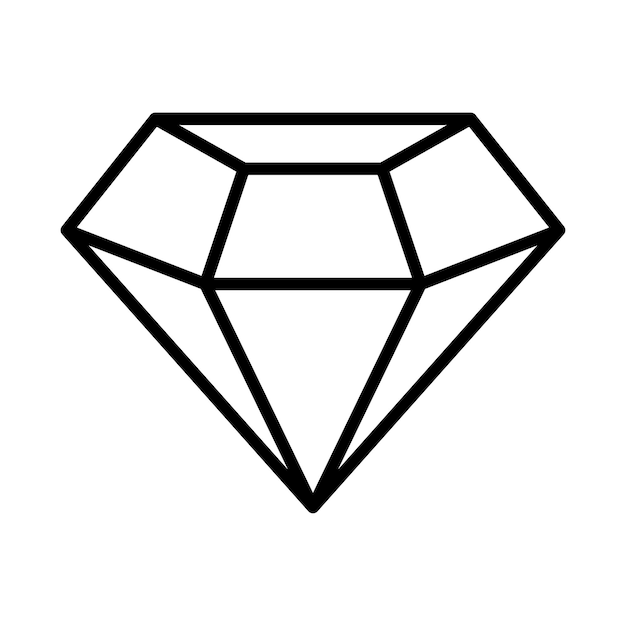 Diamond icon vector on trendy design