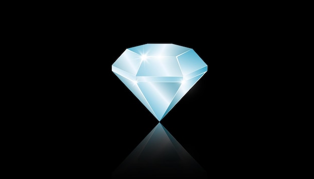 Vector diamond isolated on dark background concept vector illustration