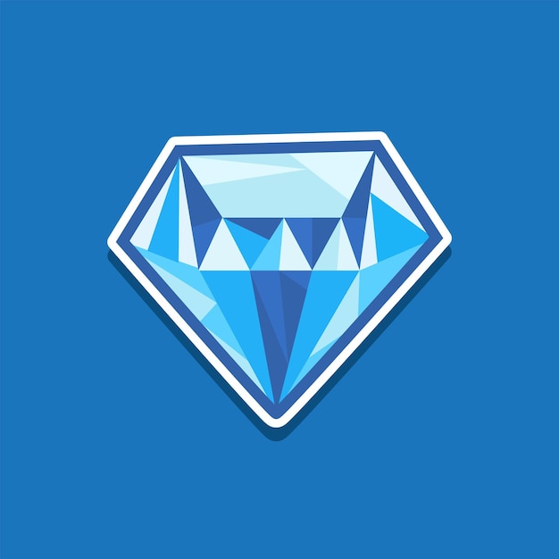 Vector diamond jewelry icon sticker