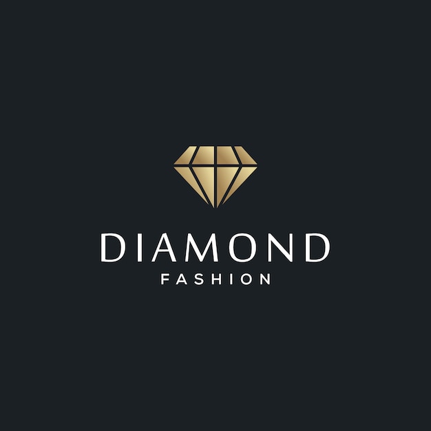 diamond jewelry logo design template