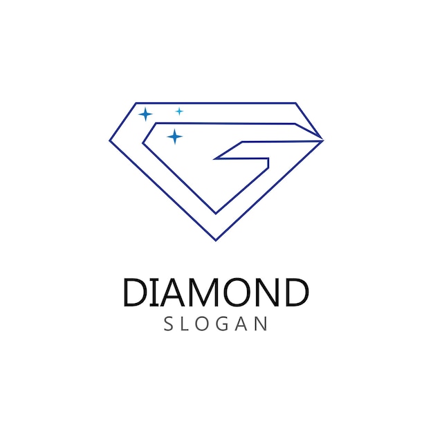 Diamond jewelry Logo Template vector icon illustration design